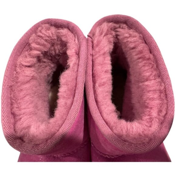 ✨ UGG Classic Mini “Milky Way” Pink Raspberry Sparkle Boots - Women’s Size 7 - Picture 5 of 7